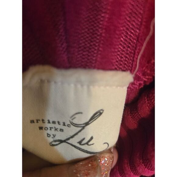 Artistic Works By Lu Long Sleeve Cowl Neck Sweater Size Large - Picture 3 of 5